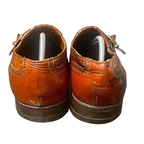 Cole Haan Bragano Italy Brown Leather Dainite Buckle Loafers Size 12 - Picture 6 of 10